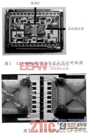 叉指结构在复合型宽带单片式晶体滤波器中的应用