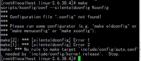 kernel-no-rule-to-make-target-menconfig-eda