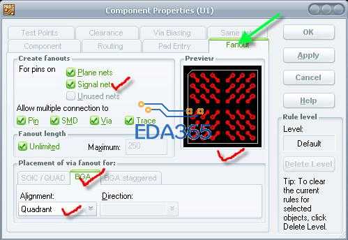 Bga Pads Preferences Eda