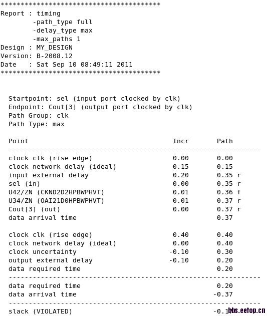 primetime和dc中STA分析差异 微波EDA网