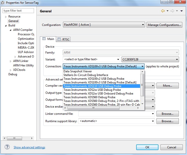 File:CCS XDS110 Debug options.jpg